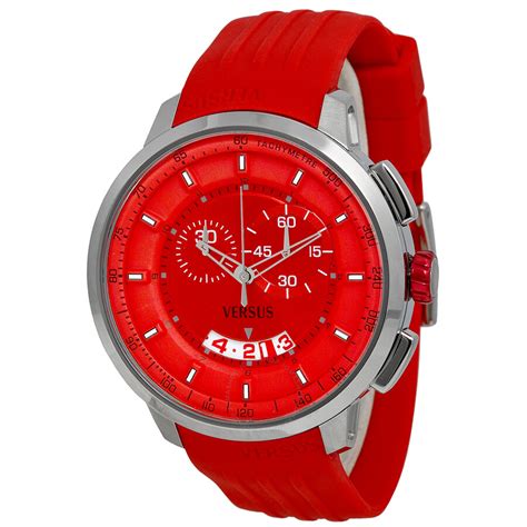 versus versace red chronograph watch|versace watches clearance.